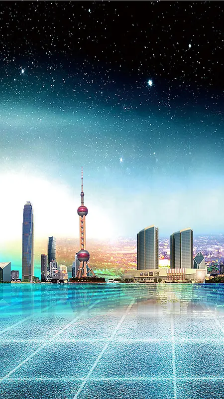 上海城市素材背景
