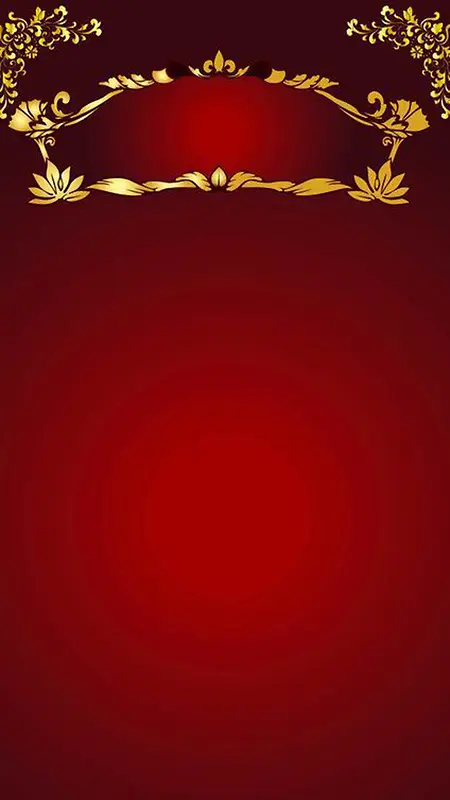 红色金色标题框背景图