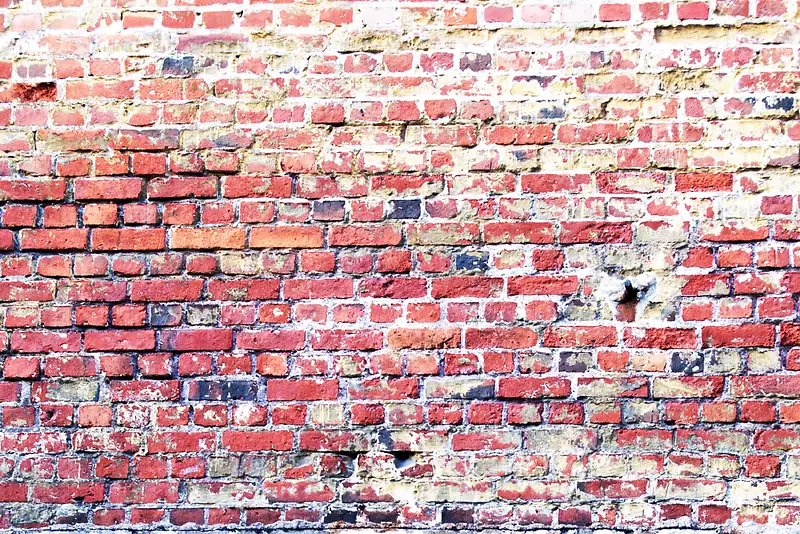 红色复古做旧砖墙背景