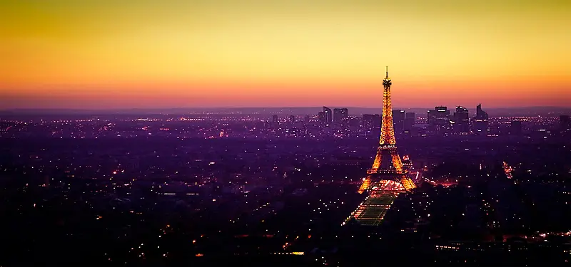 法国埃菲尔爱铁塔夜景背景