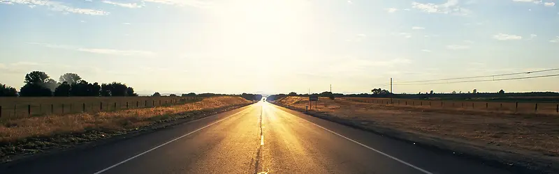 日落道路背景