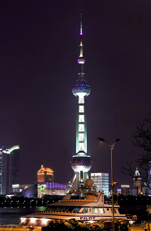 美丽上海夜景东方明珠旅游海报