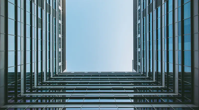 城市高楼摄影玻璃背景图