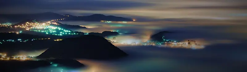 城市夜景商务大气banner壁纸