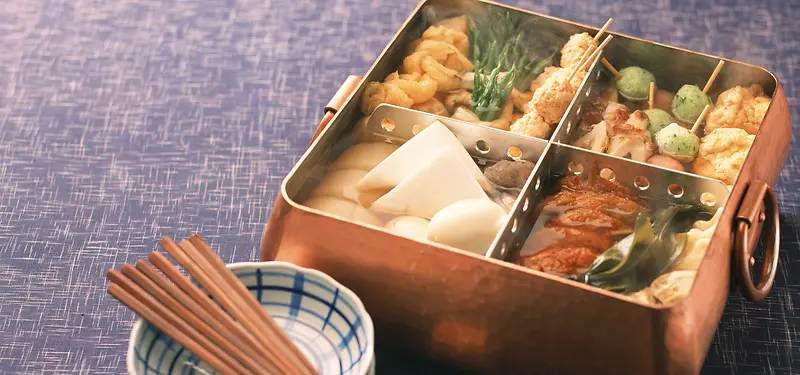 日系美食关东煮背景