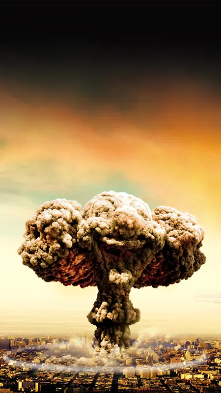 炸弹爆炸蘑菇云背景图