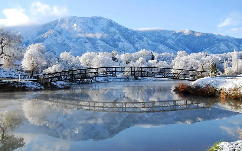 冰天雪地海报广告背景