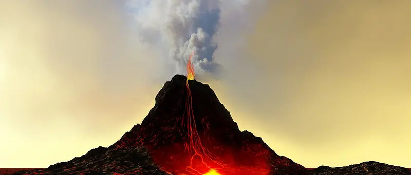 火山背景