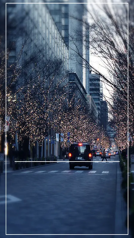 日本城市街道背景