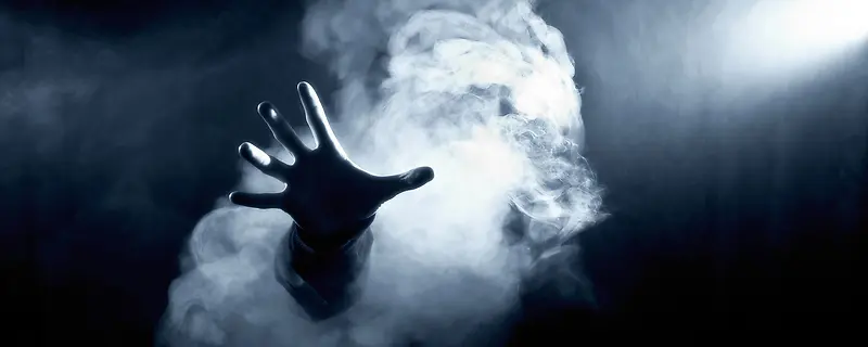 烟雾中的手背景