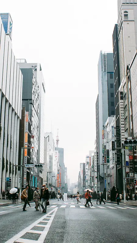 日本金融街H5背景素材