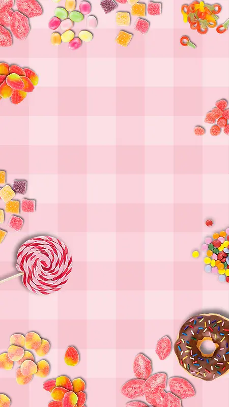 粉色甜品H5背景