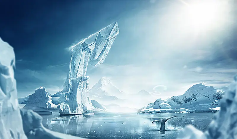冰川背景图