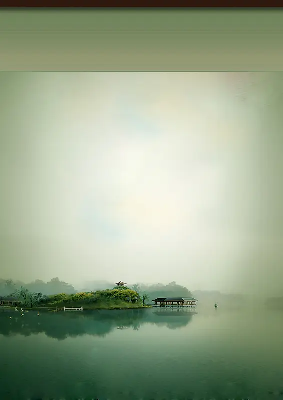 青山绿水摄影展海报背景