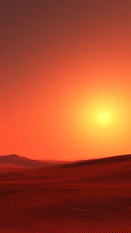 夕阳红色山脉H5背景素材