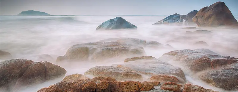 大气海滩背景