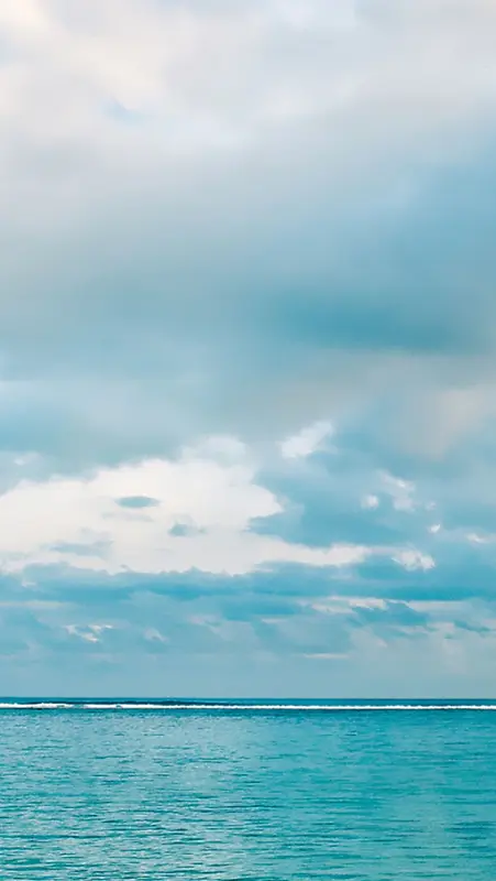 风景蓝色天空大海大气H5背景素材