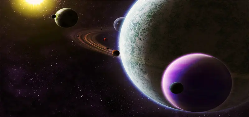 宇宙中的星球背景