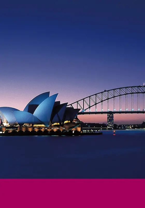 蓝天下的悉尼歌剧院背景素材