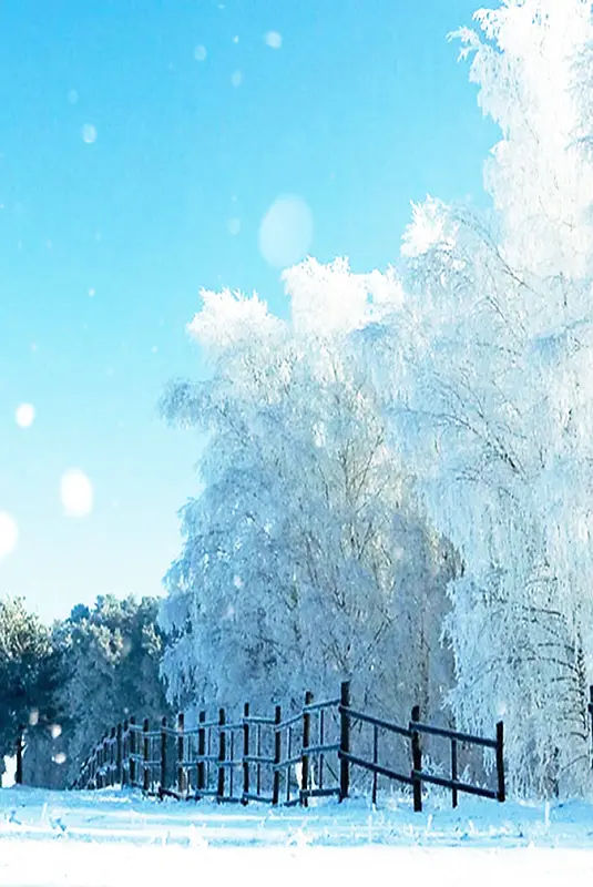 浪漫冬季唯美风景