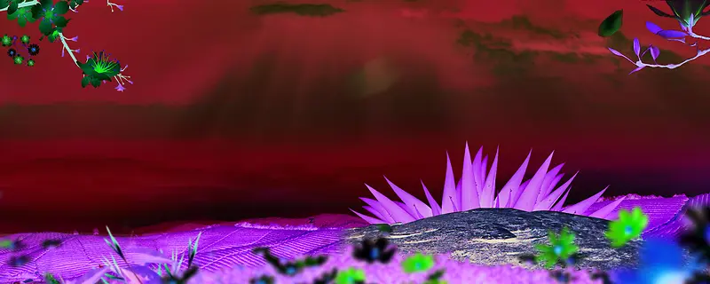 电商化妆品环保清新浪漫海报banner