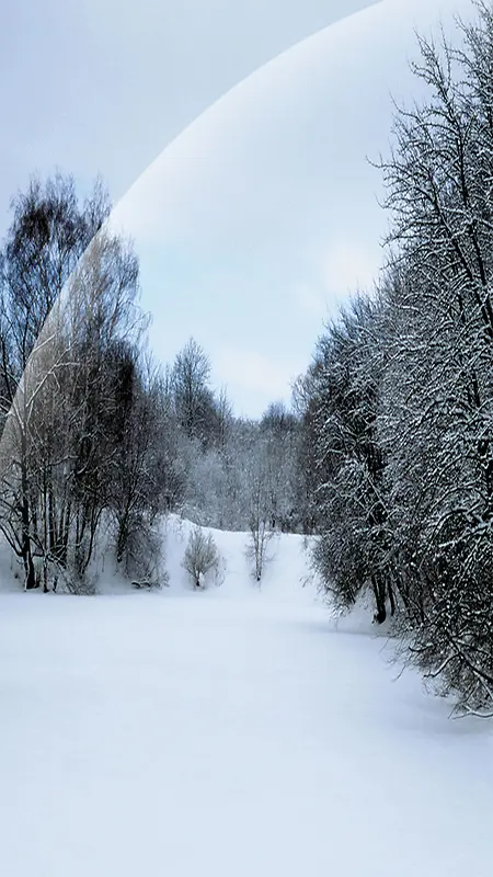 冬季雪景H5背景