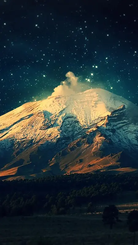 雪山星空H5背景