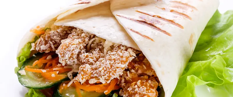 美味的墨西哥卷食物高清图片