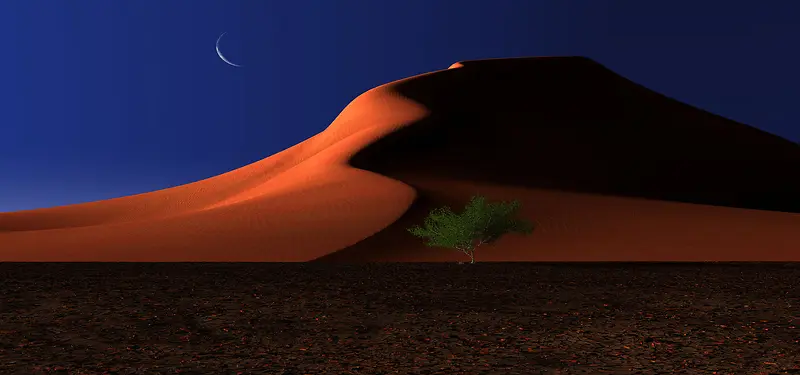沙漠黄昏背景