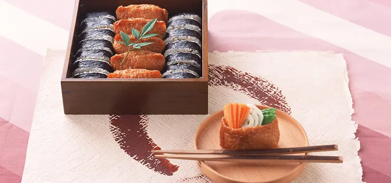 日系美食寿司背景