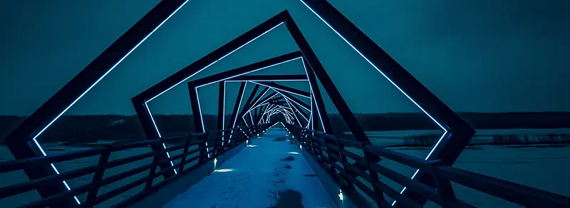 长桥夜景背景图