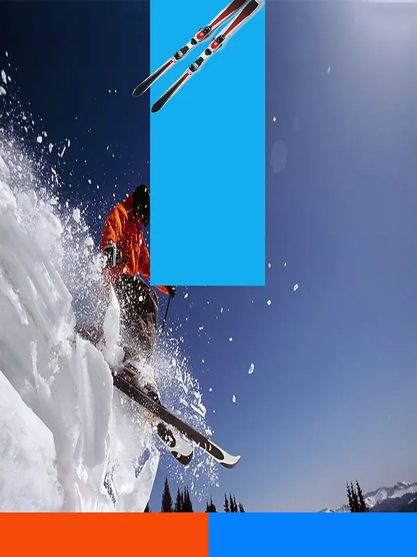 滑雪运动旅游广告海报宣传背景