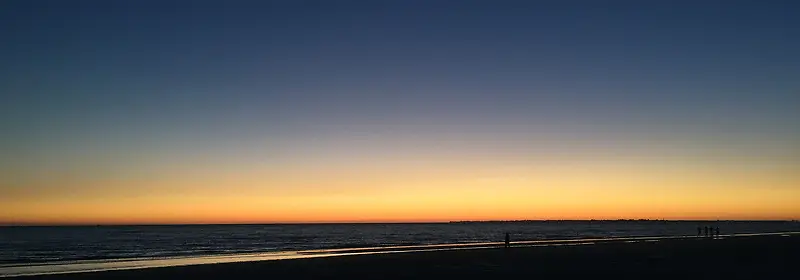 夕阳海边海报背景