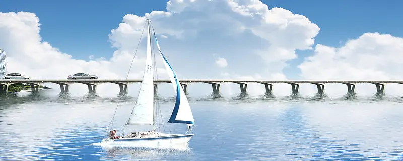 跨海大桥背景图淘宝网站背景