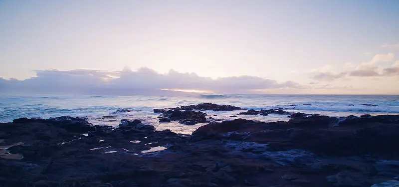 天空浩瀚大海风光