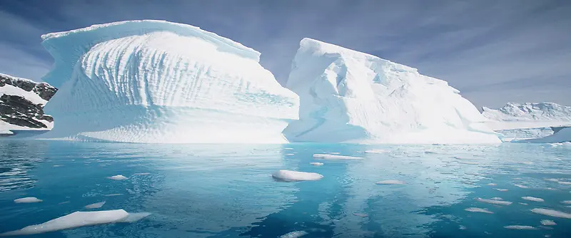 北极冰床背景