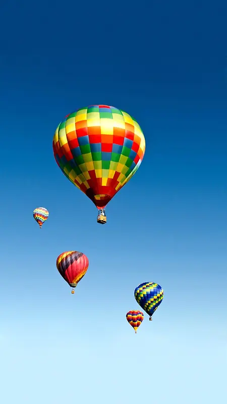 五彩斑斓热气球H5背景