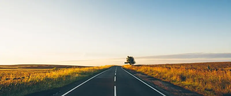 简约公路banner背景