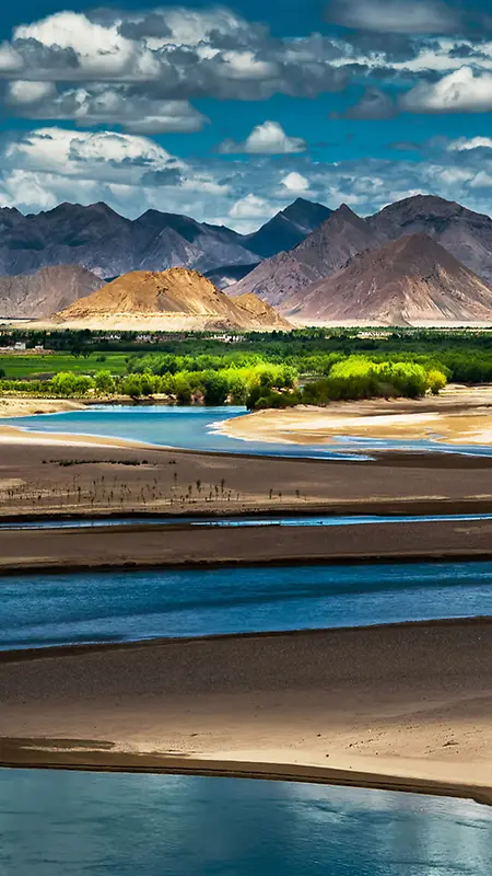 唯美的西藏风景H5素材背景