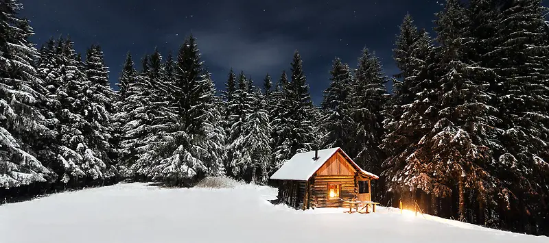 冬季雪屋