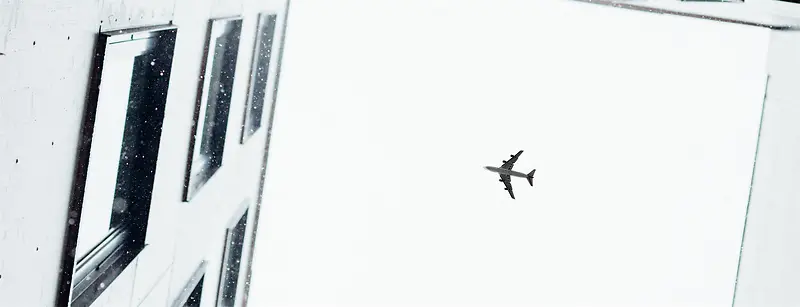 飞机 孤独  灰色背景