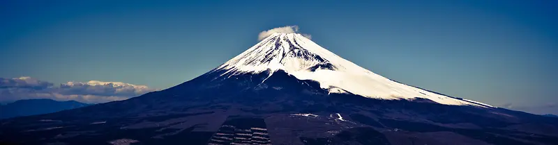 富士山雪山摄影背景