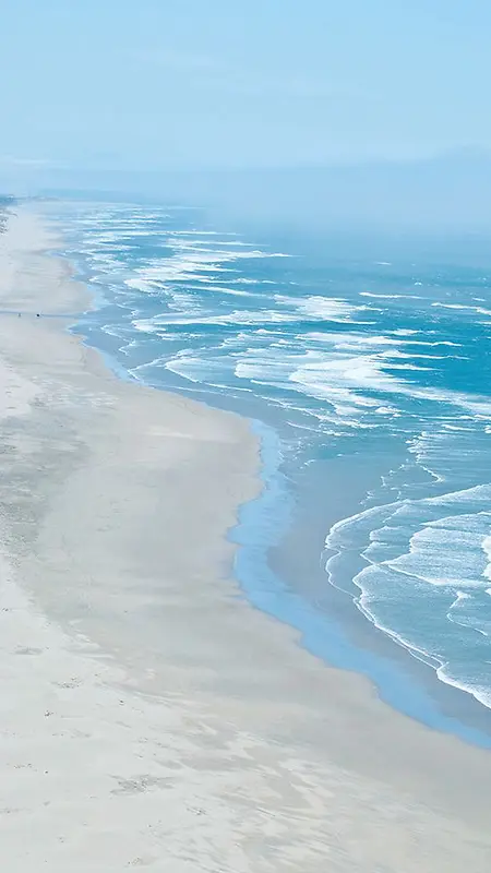 蓝色美丽沙滩H5背景素材