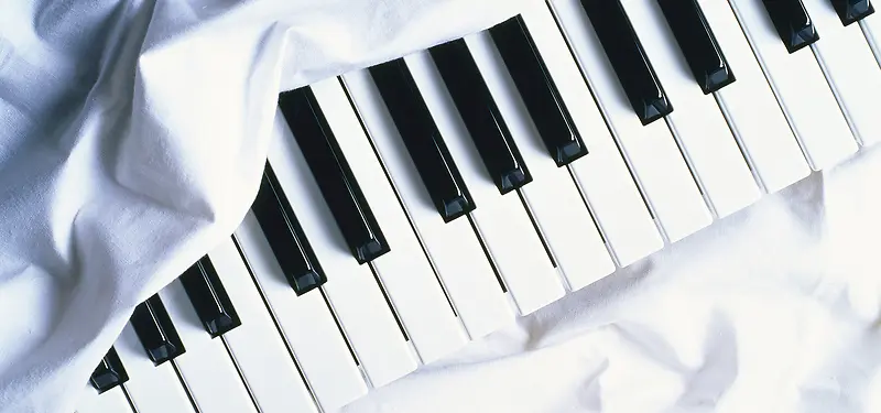 钢琴黑白琴键质感清新文艺音乐背景