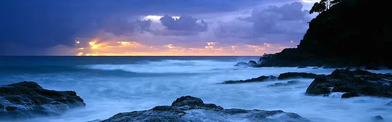 大海夕阳淘宝海报背景