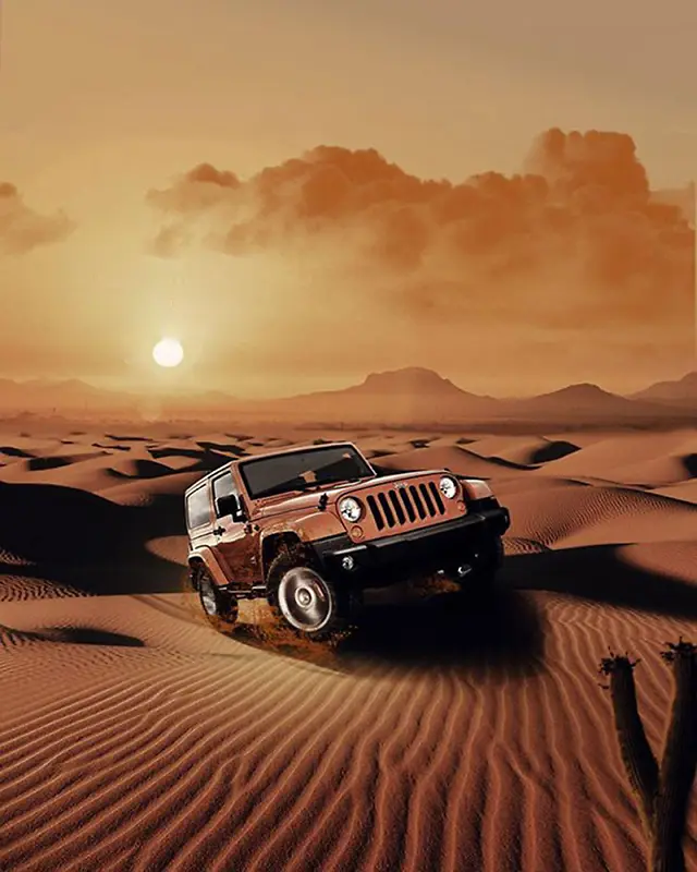 沙漠越野汽车背景素材