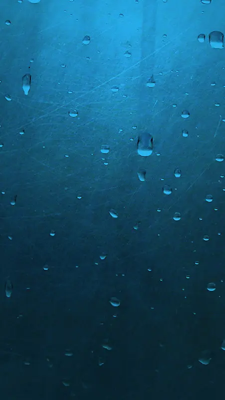 蓝色水珠水滴下雨H5背景