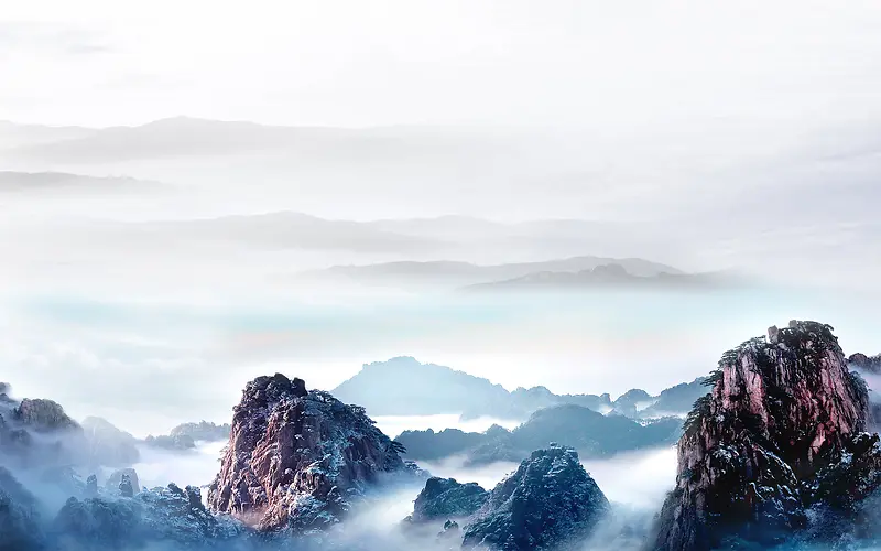 大气山脉风景摄影平面广告