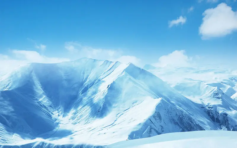 蓝色雪山背景素材