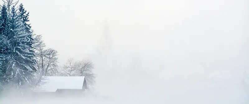 白色大气唯美雪景